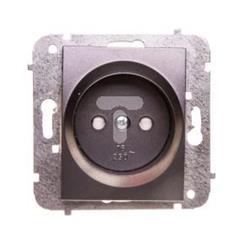 Catrin Gniazdo pojedyncze b/u 16A z przesłonami bez ramki grafitowy metalik 2140-18