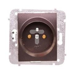 Catrin Gniazdo pojedyncze z/u 16A bez ramki czekoladowy metalik 2133-14