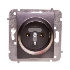 Catrin Gniazdo pojedyncze z/u 16A bez ramki grafitowy metalik 2133-18