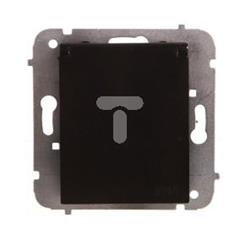 Catrin Gniazdo hermetyczne pojedyncze z/u 16A IP44 z klapką białą i przesłonami bez ramki czarne 2136-19