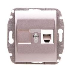Catrin Gniazdo telefoniczne pojedyncze RJ11 bez ramki srebrne 2150-16