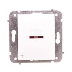 Catrin Łącznik krzyżowy 10A z podświetleniem bez ramki biały 2128-10