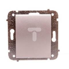 Catrin Przycisk podwójny zwierny bez ramki srebrny 2101-16