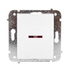 Catrin Łącznik jednobiegunowy 10A IP20 z podświetleniem bez ramki biały 2123-10