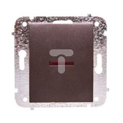 Catrin Łącznik jednobiegunowy 10A IP20 z podświetleniem bez ramki czekoladowy metalik 2123-14