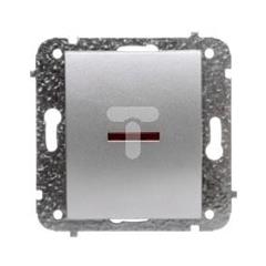 Catrin Łącznik jednobiegunowy 10A IP20 z podświetleniem bez ramki srebrny 2123-16