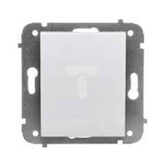 Catrin Łącznik schodowy pojedynczy 10A IP20 bez ramki i piktogramu biały 2102-10