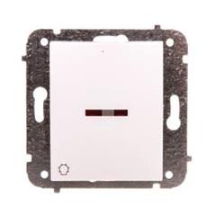 Catrin Przycisk /światło/ z podświetleniem bez ramki biały 2126-10