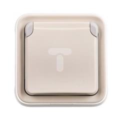 PLEXO55 Gniazdo pojedyncze z/u 16A z klapką białe 069870