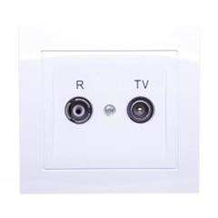 KIER Gniazdo antenowe RTV przelotowe białe GPA-14WP/00