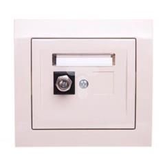 KIER Gniazdo antenowe pojedyncze typu F beżowe GPA-1WF/01 