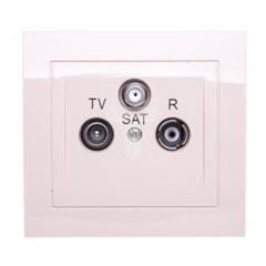 KIER Gniazdo antenowe RTV-SAT beżowe GPA-WS/01  