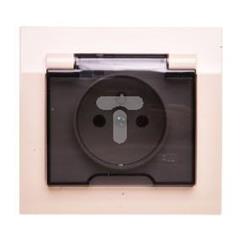 KIER Gniazdo bryzgoszczelne z/u IP-44 beżowe GPH-1WZ/01/d  