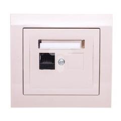 KIER Gniazdo komputerowe pojedyncze RJ45 kat.5e beżowe GPK-1W/K/01