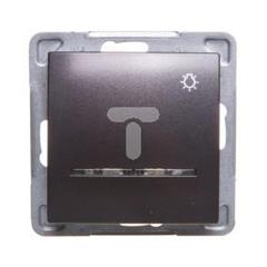 IMPRESJA Łącznik zwierny /światło/ z podświetleniem antracyt ŁP-5YS/m/50