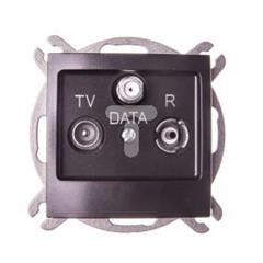 IMPRESJA Gniazdo antenowe RTV-DATA antracyt GPA-YD/m/50