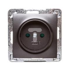 IMPRESJA Gniazdo pojedyncze b/u z przesłonami antracyt GP-1YP/m/50