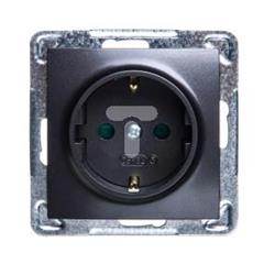 IMPRESJA Gniazdo pojedyncze z/u SCHUKO antracyt GP-1YSP/m/50