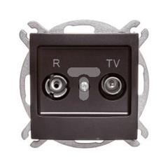 IMPRESJA Gniazdo antenowe RTV zakończeniowe ZAK-10 antracyt GPA-10YPZ/m/50