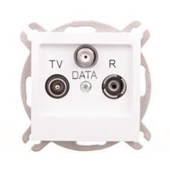 IMPRESJA Gniazdo antenowe RTV-DATA biały GPA-YD/m/00