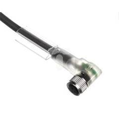 Kabel do czujnika 3P 5m wolny koniec przewodu gniazdo kątowe M8 SAC-3P-5,0-PUR/M 8FR-2L 1671085