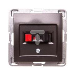 IMPRESJA Gniazdo głośnikowe pojedyncze antracyt GG-1Y/m/50