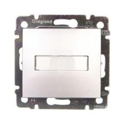 VALENA Przycisk jednobiegunowy 12V z podświetleniem z etykietą aluminium 770217