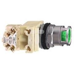 Przycisk podśw. ziel. O 30, kryty z sam. powr., 120 V, 1OC 9001K3L38LGGH13