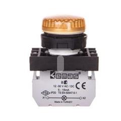 Lampka sygnalizacyjna 12-30V AC/DC żółta T0-B080XS