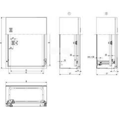Drzwi wewnętrzne dla obudowy Spacial WM,wys.1200xW800 stal, RAL7035,reg. głębokość NSYPIN128