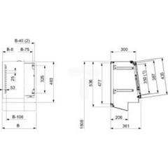 Kons.mod.dla Spacial SGłówka Compact pulpitu ster. z płytą mont.-W600x300 NSYSDC63