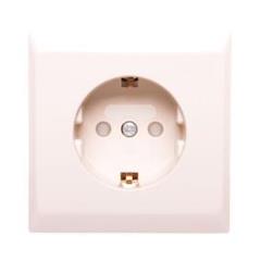 Forum Gniazdo pojedyncze Schuko 16A z przesłonami kremowe bez ramki PT140PF04