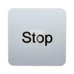 Etykieta opisowa samoprzylepna do kaset 22x22mm srebrna /STOP/ Sirius ACT 3SU1900-0AF81-0DS0