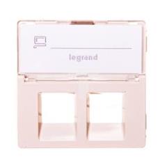 VALENA LIFE Plakietka gniazda komputerowego podwójnego z etykietą kremowy 755481