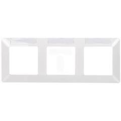 VALENA LIFE Ramka potrójna z etykietą biała 754013