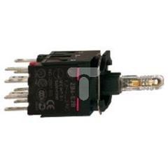 Zestaw św. ziel. z korpusem/kołn. mocującym zinteg. LED 12...24V 1NO+1NC ZB6ZB35B