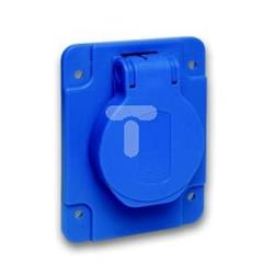 Gniazdo PK, niebieskie, 2p+PE, 10/16A, 250 V, niemieckie, IP54, podtynk. PKS61B