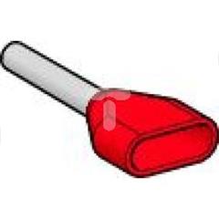 Końcówka tulejkowa podwójna izolowana  1mm2 czerwona AZ5DE010 /500szt./