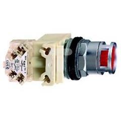 Przycisk podśw. czerw. O 30, kryty z sam. powr., 24 V, 1OC 9001K3L35LRRH13