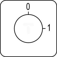 Etykieta łącznika krzywkowego 0, 1, 45x45mm KZ18093