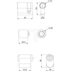 Spacial SF/SM adapter dla blokady DIN NSYINDIN2