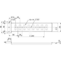 Wsporniki wzmacniane dla zestawu łączeniowego, 600mm NSYMPS60