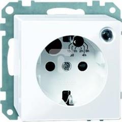 Mechanizm gniazda wtykowego SCHUKO z zegarem, z przesłoną, B.A, P, Sys M MTN501125