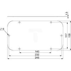 Standardowy dla obudowy Spacial S3D RAL7035, dł.245xW130, NSYTLC