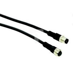 Kabel ekranowany Modbus, konektor męski M12, konektor żeński M12, IP67, 1m TCSMCN1M1F1