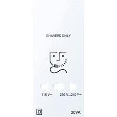 Płytka centralna gniazda golarki, biały active, połysk, system M MTN213625