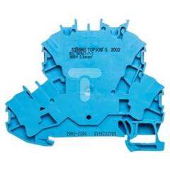 Złączka szynowa 2-pietrowa 2,5mm2 N/N niebieska 2002-2204/099-000 TOPJOBS