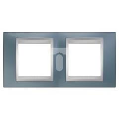 Unica, ramka podwójna pozioma antracyt MGU66.004.097