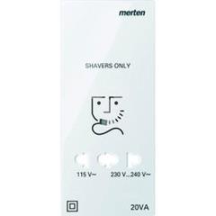 Płytka centralna gniazda golarki, biel polarna, połysk, system M MTN213619