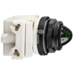 Wskaźnik świetlny ośmioboczny O 30, zielony, Żarówka BA 9s, 230 V AC, IP66 9001SKP7G9